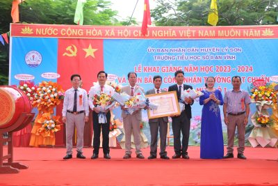 TRƯỜNG TIỂU HỌC SỐ II AN VĨNH KHAI GIẢNG NĂM HỌC MỚI VÀ ĐÓN BẰNG CÔNG NHẬN TRƯỜNG ĐẠT CHUẨN QUỐC GIA